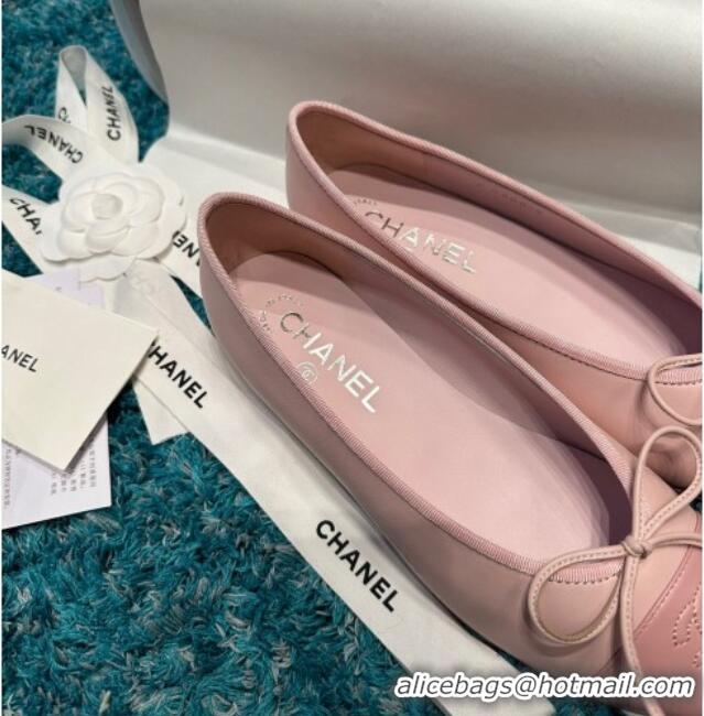 Grade Quality Chanel Classic Lambskin Ballet Flat Light Pink 325023