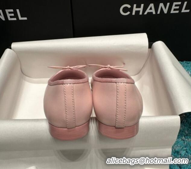 Grade Quality Chanel Classic Lambskin Ballet Flat Light Pink 325023