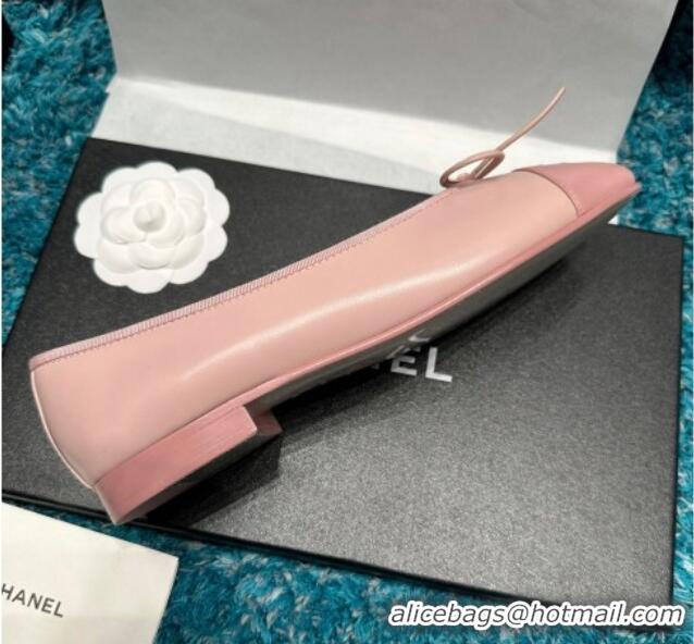 Grade Quality Chanel Classic Lambskin Ballet Flat Light Pink 325023