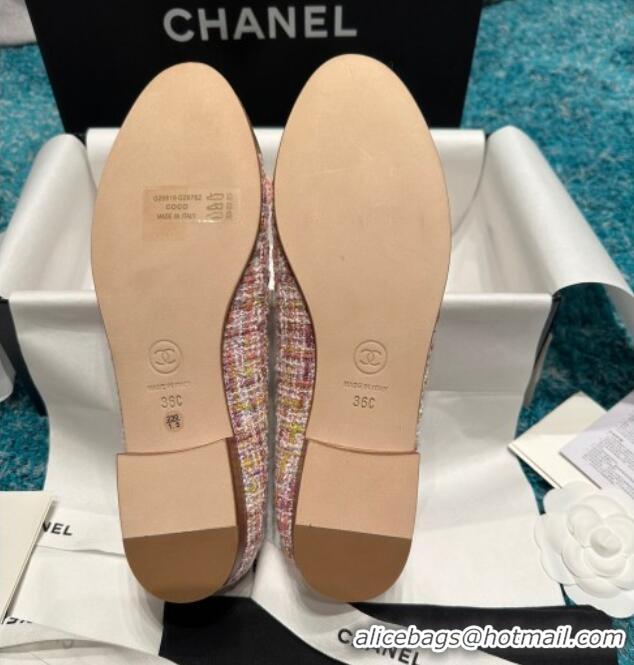 Lowest Price Chanel Classic Tweed Ballet Flat Pink/Gold 325050