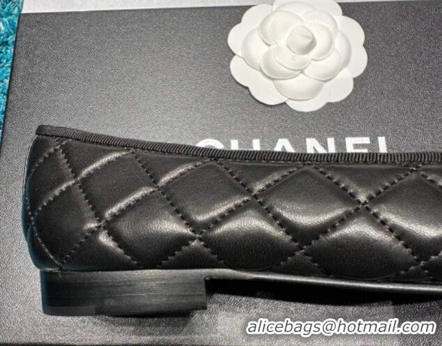 Best Price Chanel Classic Quilted Leather Ballet Flat Black 325028