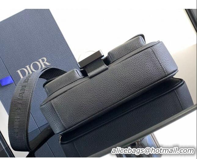 Famous Brand Dior Hit The Road Bag with Strap in Grained Calfskin CD0213 Black 2024