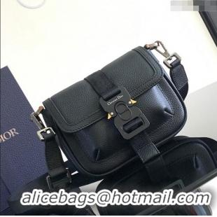 Best Price Dior Mini Dior Hit The Road Bag with Strap in Grained Calfskin CD0213 Black 2024