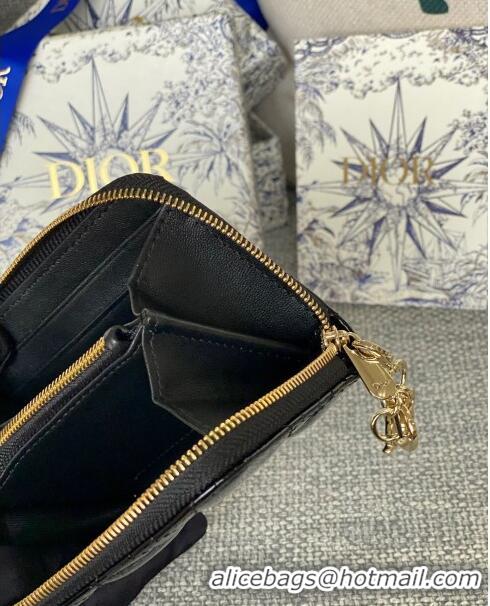 Traditional Specials Dior Small Lady Dior Voyageur Coin Purse in Patent Calfskin CD0220 Black 2024