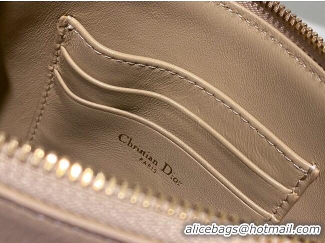 Top Quality Dior Saddle Shoulder Pouch in Goatskin CD0236 Beige 2024