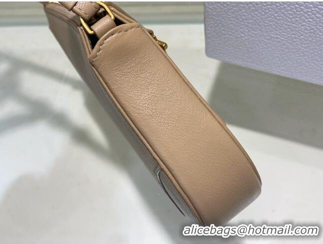 Top Quality Dior Saddle Shoulder Pouch in Goatskin CD0236 Beige 2024