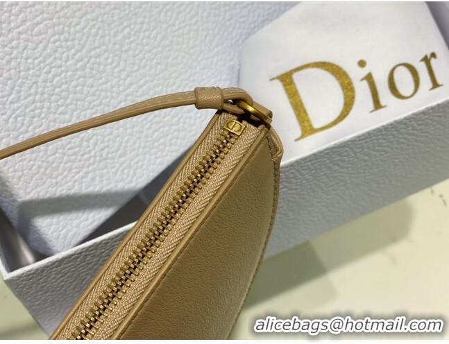 Top Quality Dior Saddle Shoulder Pouch in Goatskin CD0236 Beige 2024