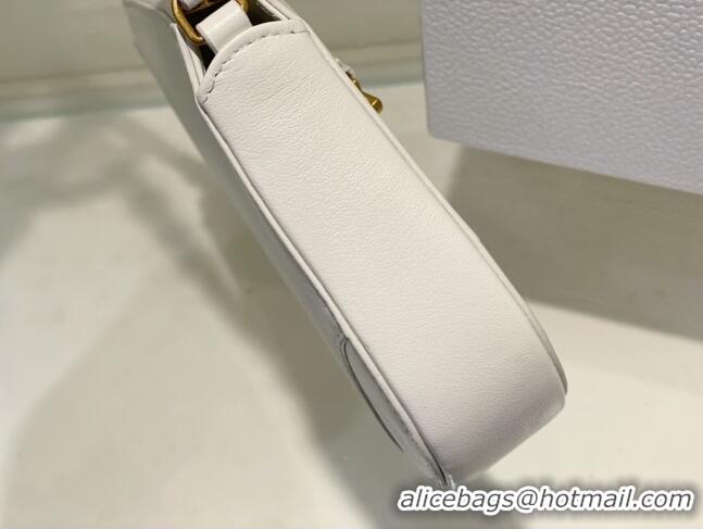 Top Quality Dior Saddle Shoulder Pouch in Goatskin CD0238 White 2024