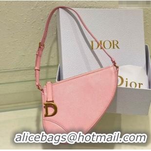 Best Price Dior Saddle Shoulder Pouch in Goatskin CD0238 Pink 2024