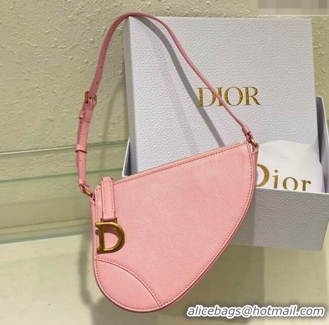 Best Price Dior Saddle Shoulder Pouch in Goatskin CD0238 Pink 2024