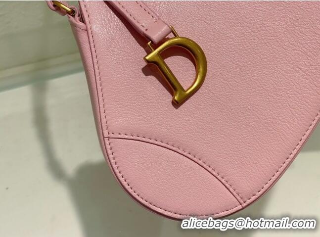 Best Price Dior Saddle Shoulder Pouch in Goatskin CD0238 Pink 2024