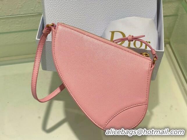 Best Price Dior Saddle Shoulder Pouch in Goatskin CD0238 Pink 2024