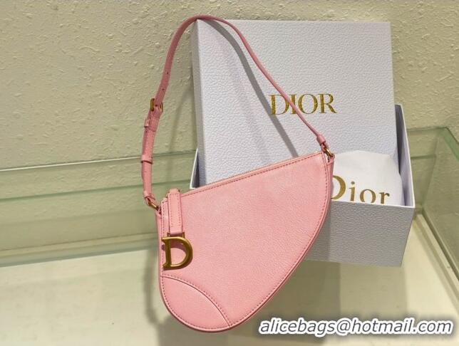 Best Price Dior Saddle Shoulder Pouch in Goatskin CD0238 Pink 2024