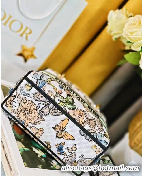 Good Product Dior Medium Lady D-Lite Bag in Toile de Jouy Mexico Embroidery CD1801 White Multicolor 2024