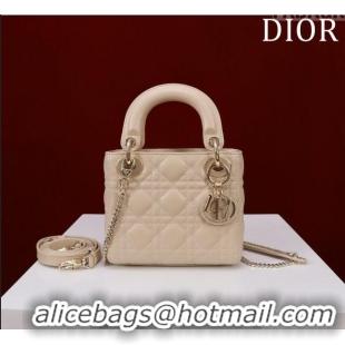 Promotional Dior Mini Lady Dior Bag in Cannage Lambskin M0505 Nude 2024