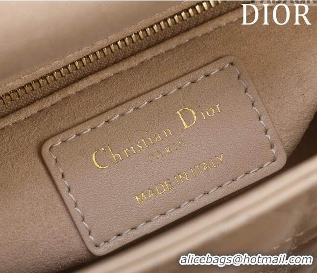 Promotional Dior Mini Lady Dior Bag in Cannage Lambskin M0505 Nude 2024