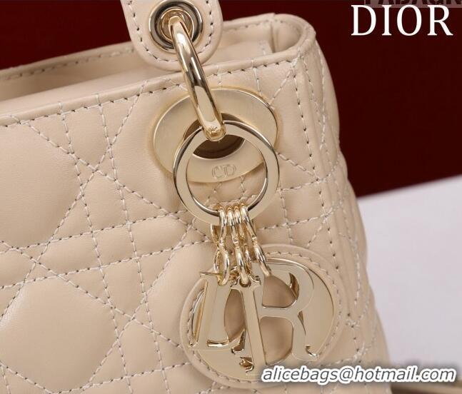 Promotional Dior Mini Lady Dior Bag in Cannage Lambskin M0505 Nude 2024