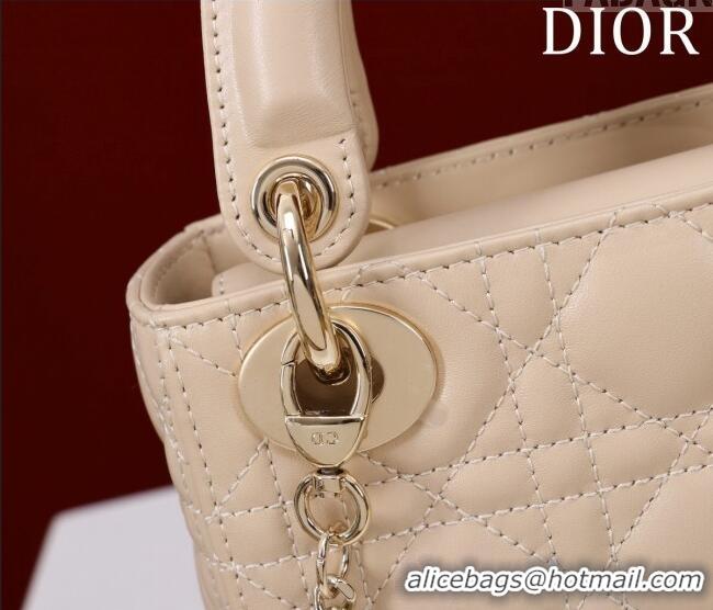 Promotional Dior Mini Lady Dior Bag in Cannage Lambskin M0505 Nude 2024