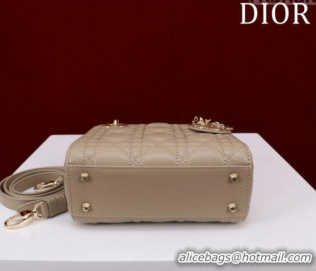 Trendy Design Dior Mini Lady Dior Bag in Cannage Lambskin M0505 Beige 2024