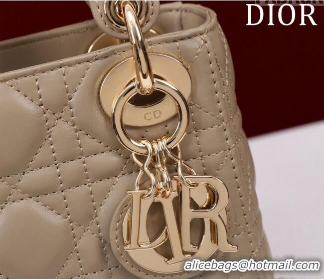 Trendy Design Dior Mini Lady Dior Bag in Cannage Lambskin M0505 Beige 2024