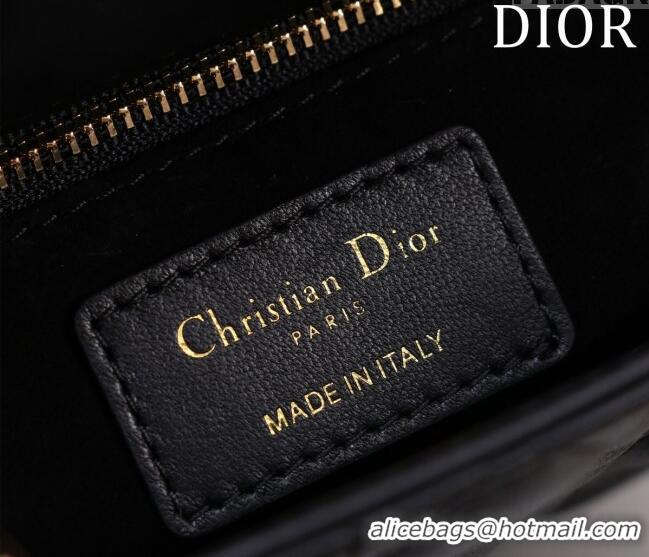 Fashion Discount Dior Mini Lady Dior Bag in Cannage Lambskin M0505 Black 2024