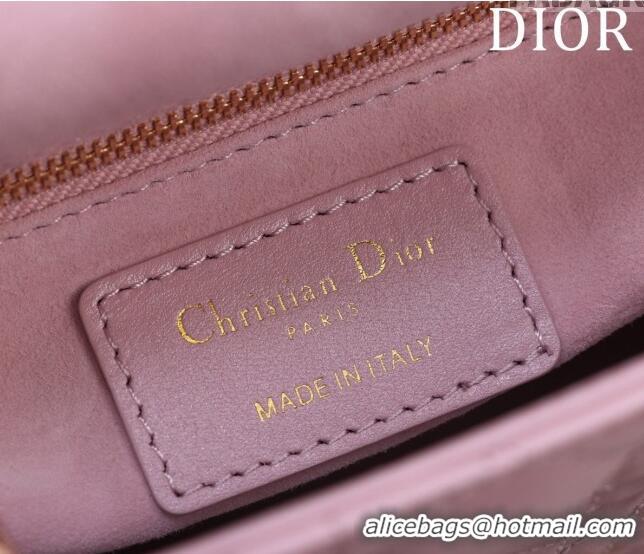 Discount Dior Mini Lady Dior Bag in Cannage Lambskin M0505 Light Pink 2024