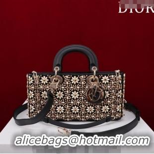 Traditional Specials Dior Small Lady D-Joy Bag with Wood Beads CD9081 Black 2024