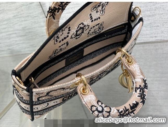 Promotional Dior Medium Lady D-Joy Bag in Multicolor Butterfly Bandana Embroidery CD9084 Beige 2024