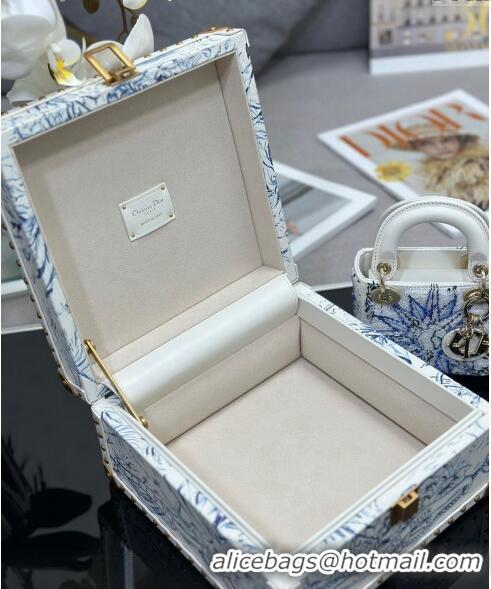 Super Quality Dior Micro Lady Dior Bag and Box Set with Florilegio Motif CD9085 Blue 2024