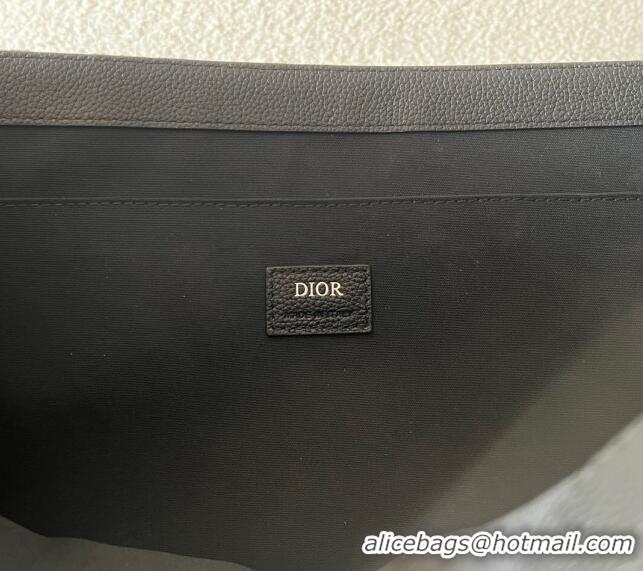 Luxurious Dior Men's East-West Tote Bag in Beige and Black Maxi Dior Oblique Jacquard CD2060 2024