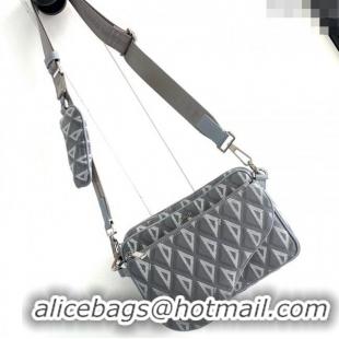 Buy Fashionable Dior Saddle Triple Pouch Bag in CD Diamond Canvas CD2061 Grey 2024