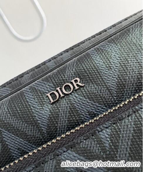 Good Taste Dior Saddle Triple Pouch Bag in CD Diamond Canvas CD2061 Black 2024