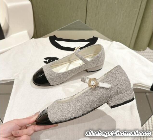 Luxury Cheap Chanel Tweed & Leather Mary Janes White 041809