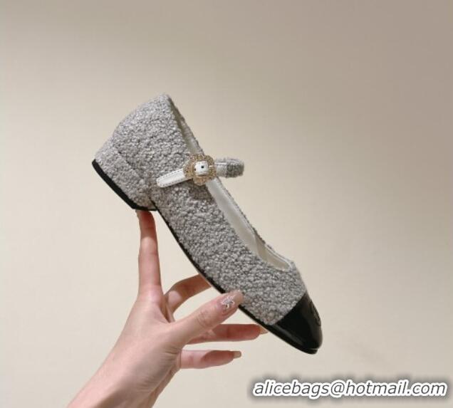 Luxury Cheap Chanel Tweed & Leather Mary Janes White 041809