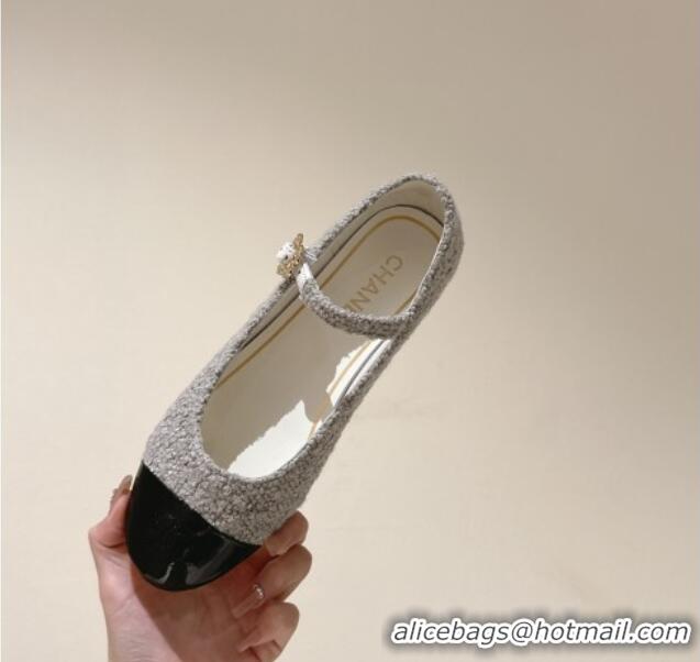 Luxury Cheap Chanel Tweed & Leather Mary Janes White 041809