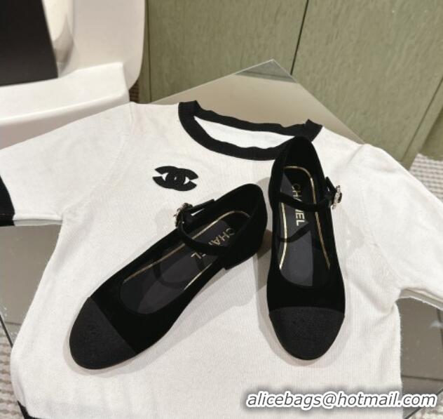 Classic Hot Chanel Suede Mary Janes CH041814 Black 041814