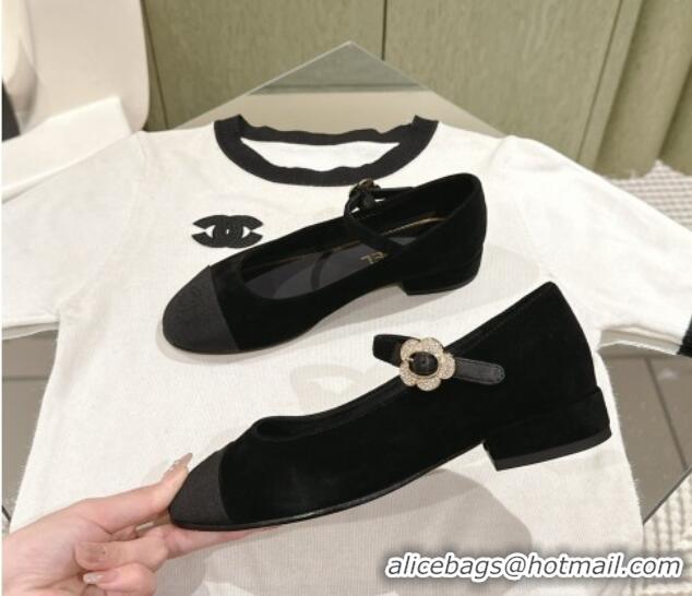 Classic Hot Chanel Suede Mary Janes CH041814 Black 041814