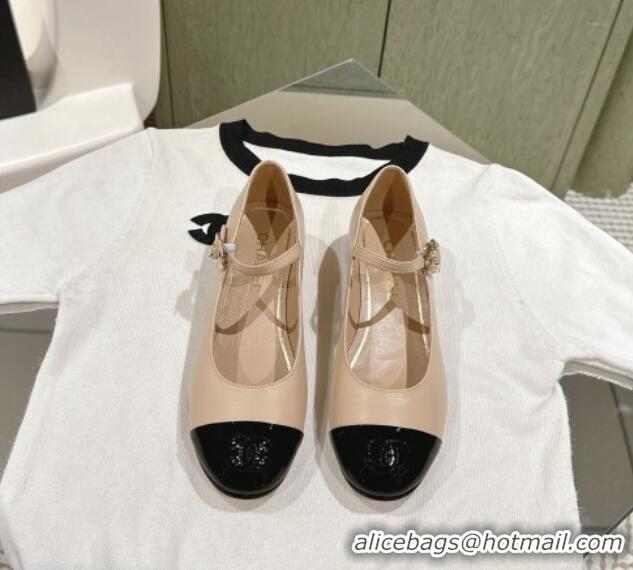 Buy Discount Chanel Lambskin Mary Janes CH041815 Beige