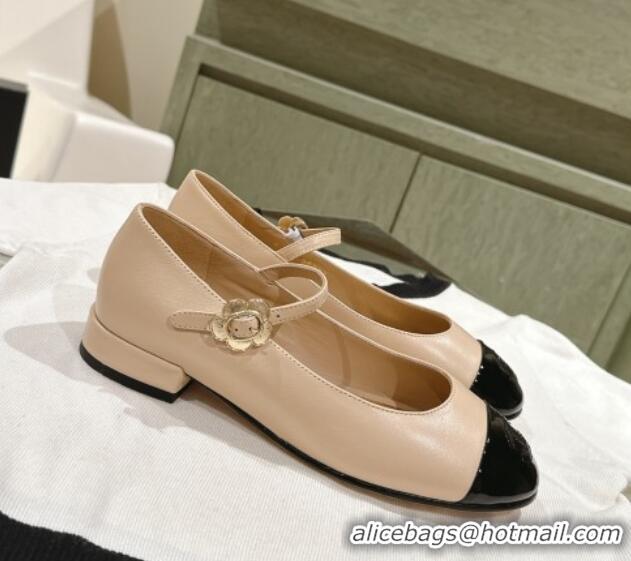 Buy Discount Chanel Lambskin Mary Janes CH041815 Beige