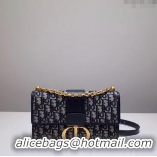 Inexpensive Dior 30 Montaigne Chain Bag in Dior Oblique Jacquard CD0329 Blue 2024