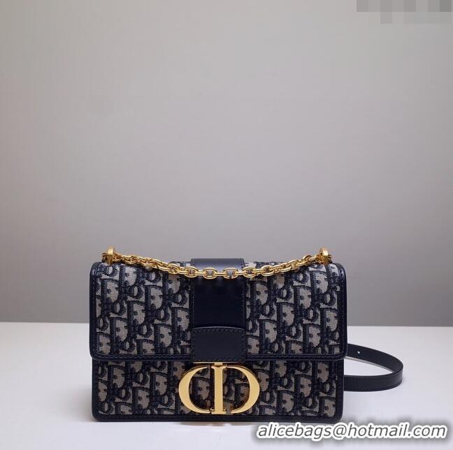 Inexpensive Dior 30 Montaigne Chain Bag in Dior Oblique Jacquard CD0329 Blue 2024