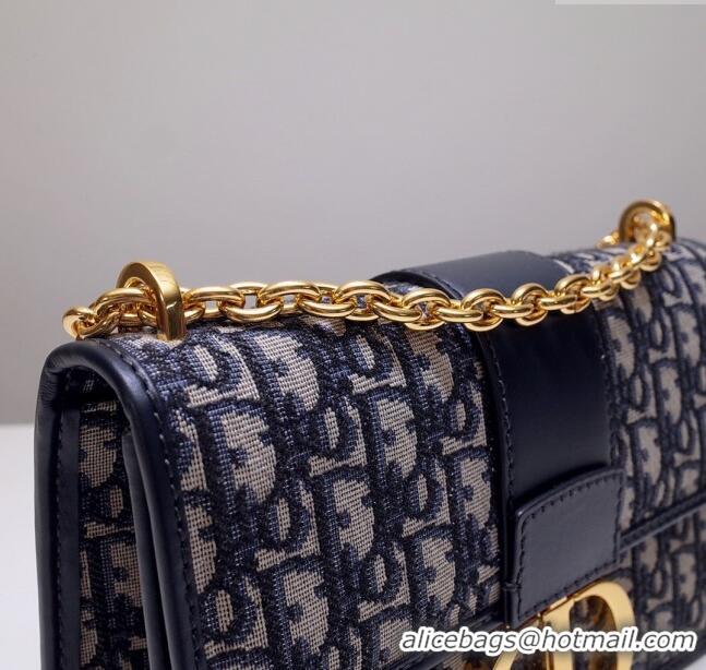 Inexpensive Dior 30 Montaigne Chain Bag in Dior Oblique Jacquard CD0329 Blue 2024