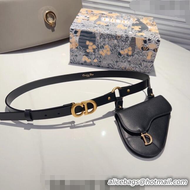 Trendy Design Dior Saddle Bag Belt in Calfskin 0408 Black/Brown 2024