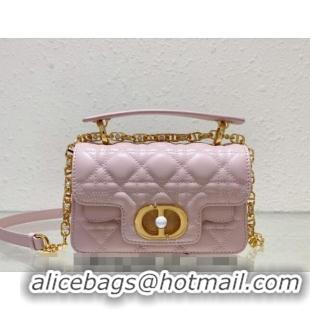 New Style Dior Mini Jolie Top Handle Bag in Cannage Calfskin CD5054 Pink 2024