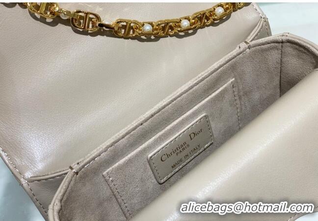 Top Grade Dior Mini Jolie Top Handle Bag in Cannage Calfskin CD5054 Grey 2024