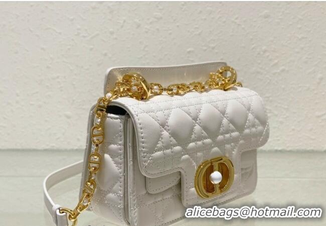 Good Taste Dior Mini Jolie Top Handle Bag in Cannage Calfskin CD5054 White 2024