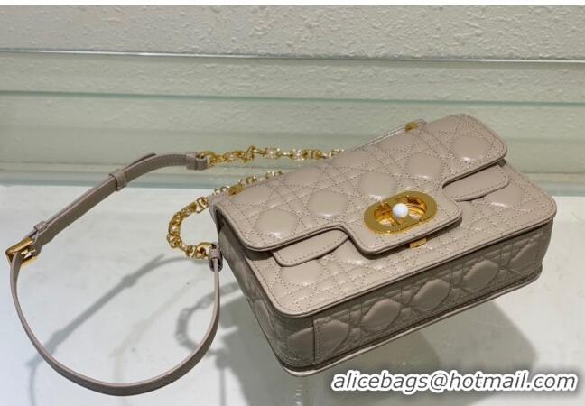 Super Quality Dior Small Jolie Top Handle Bag in Cannage Calfskin CD5057 Grey 2024