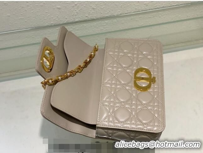 Super Quality Dior Small Jolie Top Handle Bag in Cannage Calfskin CD5057 Grey 2024