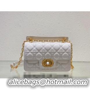 Top Grade Dior Small Jolie Top Handle Bag in Cannage Calfskin CD5057 White 2024