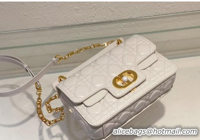 Top Grade Dior Small Jolie Top Handle Bag in Cannage Calfskin CD5057 White 2024